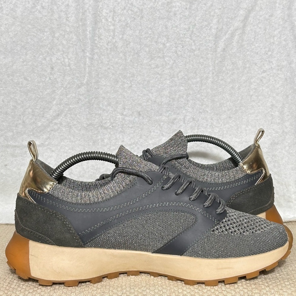 Steve Madden Womens Grey Wealthy Knit Casual Fashion Sneakers Shoes SZ 9M - Picture 6 of 11
